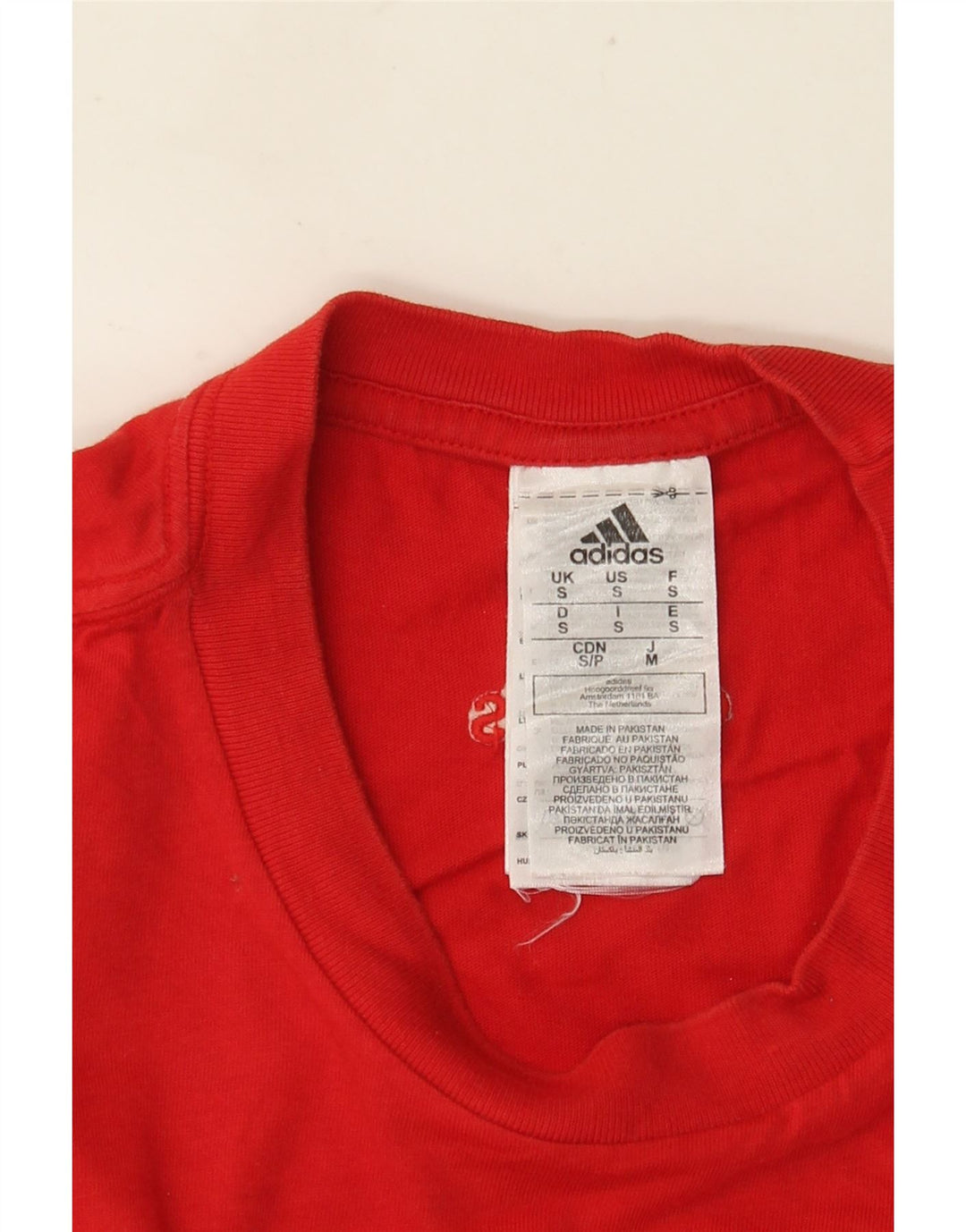 ADIDAS Mens Graphic T-Shirt Top Small Red Cotton