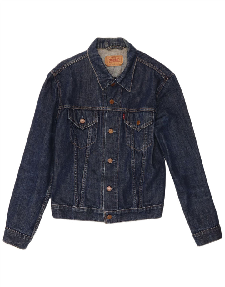 Levi's Girls Denim Jacket 11-12 Years Large Navy Blue Cotton