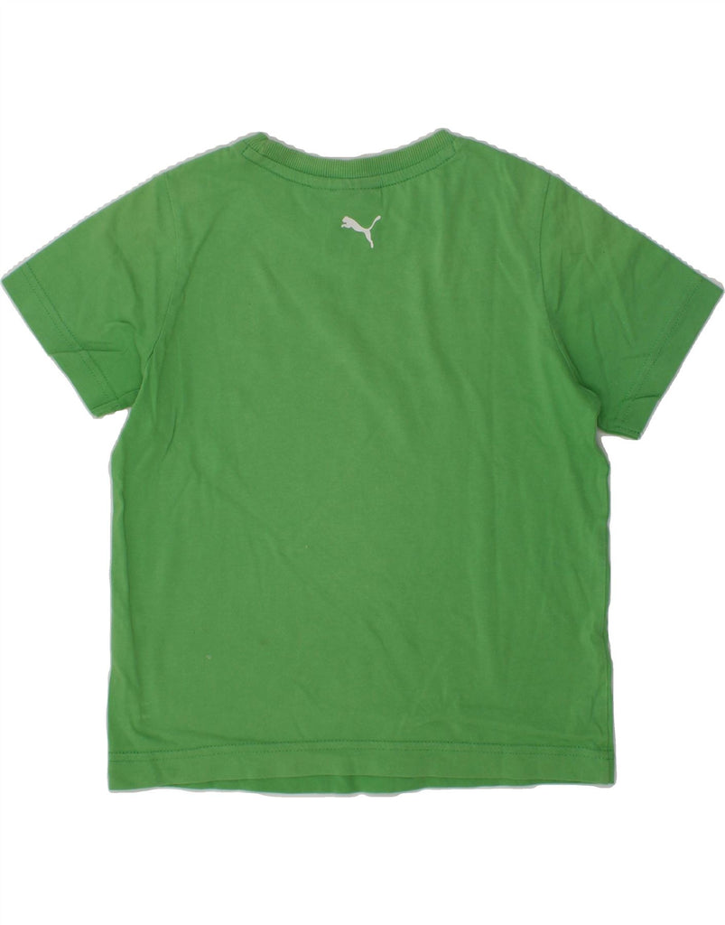 PUMA Boys Graphic T-Shirt Top 5-6 Years Green Cotton | Vintage Puma | Thrift | Second-Hand Puma | Used Clothing | Messina Hembry 