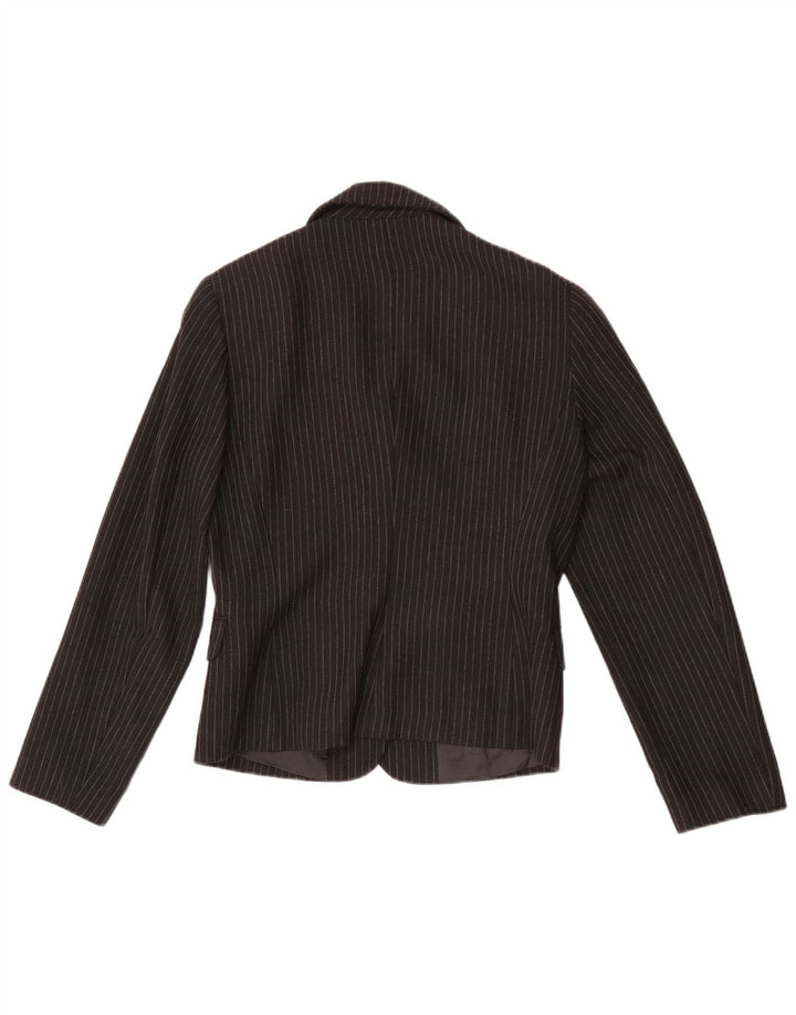 Max&Co. Womens 3 Button Blazer Jacket UK 12 Medium Black Pinstripe