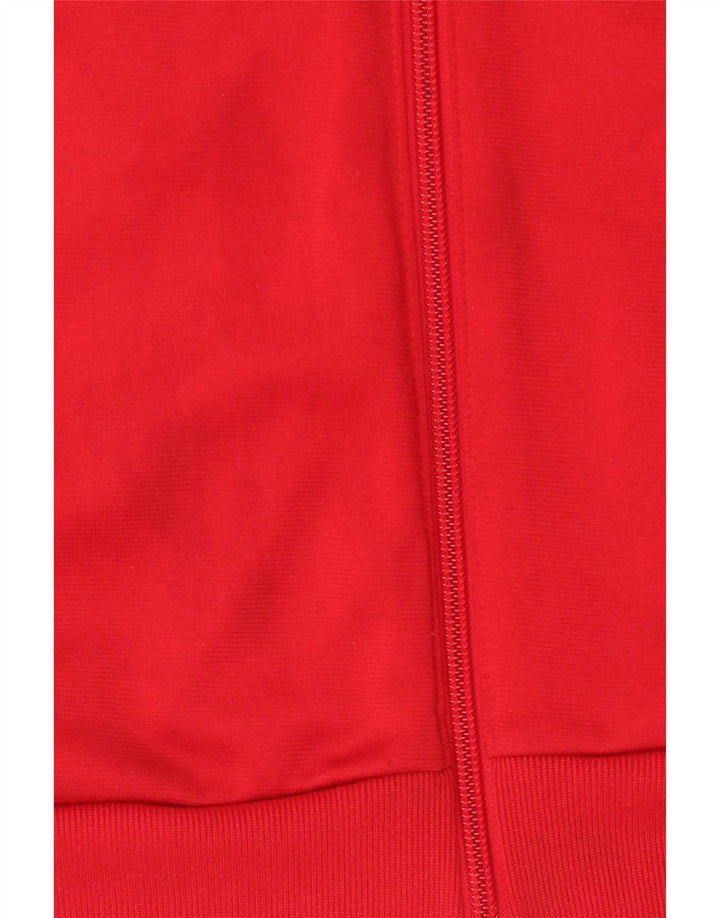Adidas Mens Tracksuit Top Jacket Medium Red Colourblock Polyester