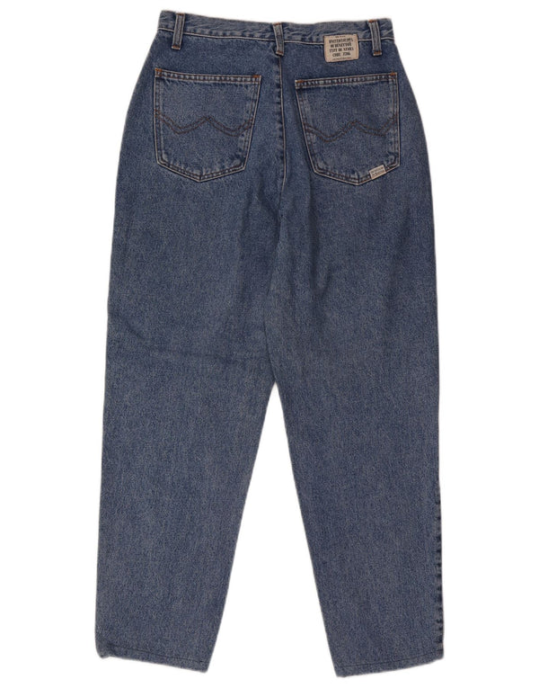 Benetton Womens High Waist Tapered Jeans IT 44 Medium W28 L27 Blue Cotton