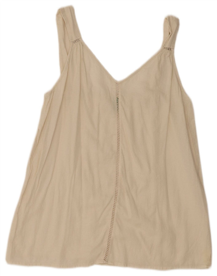 Benetton Womens Cami Top UK 12 Medium Off White