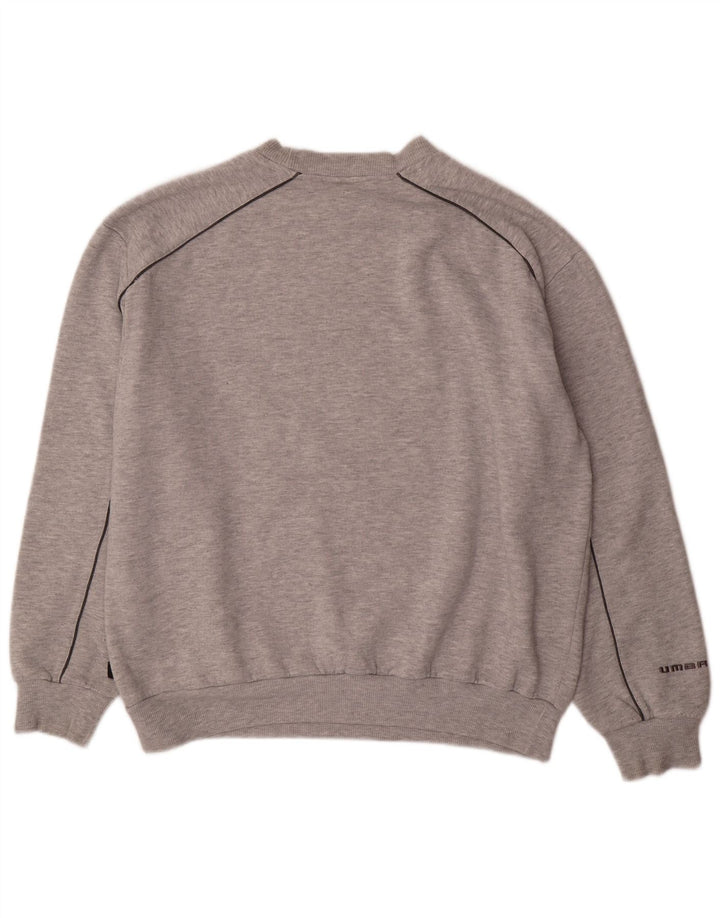Umbro Mens Sweatshirt Jumper XL Grey Polyester