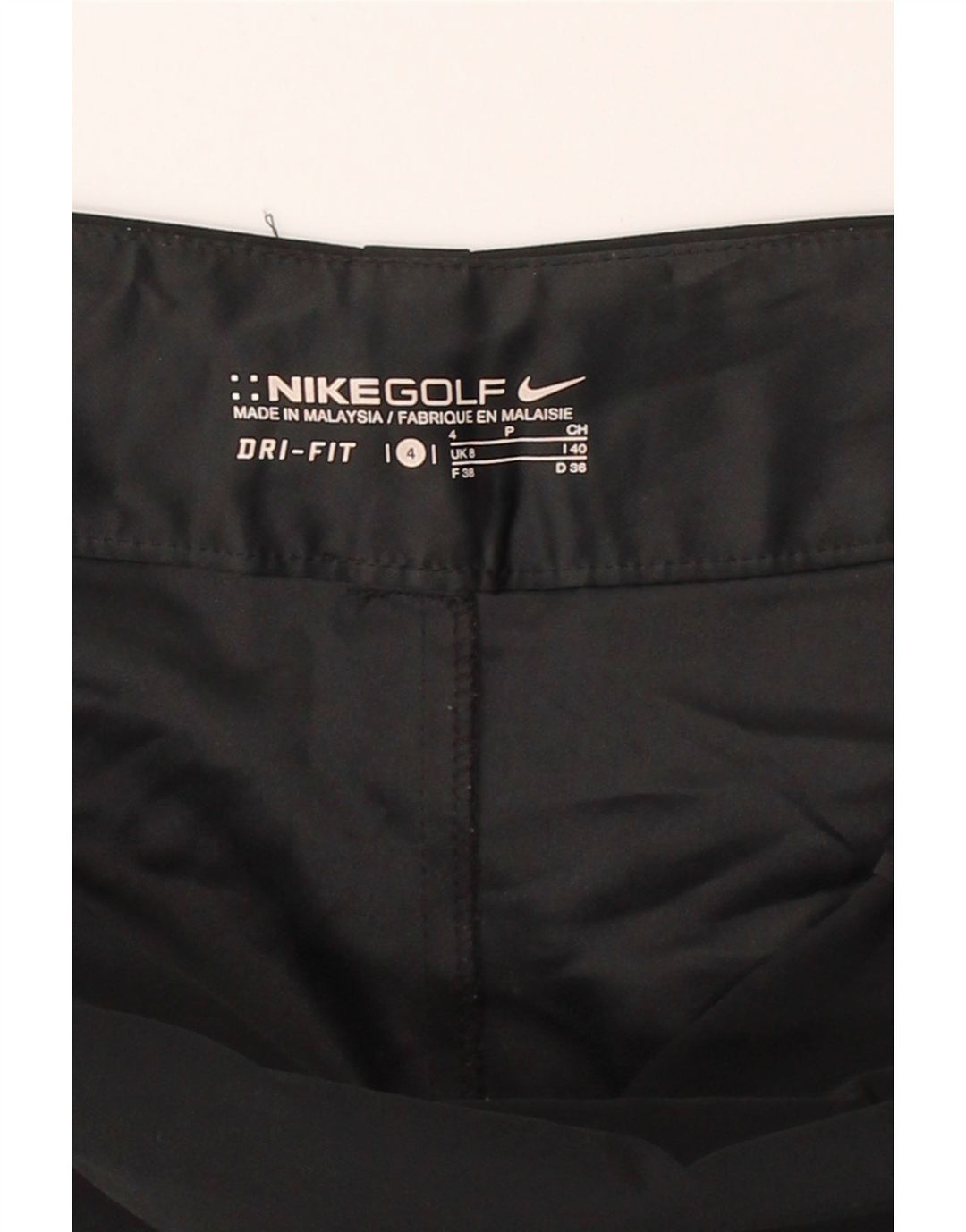 NIKE Womens A-Line Skirt UK 8 Small W30 Black Polyester Vintage Nike and Second-Hand Nike from Messina Hembry 