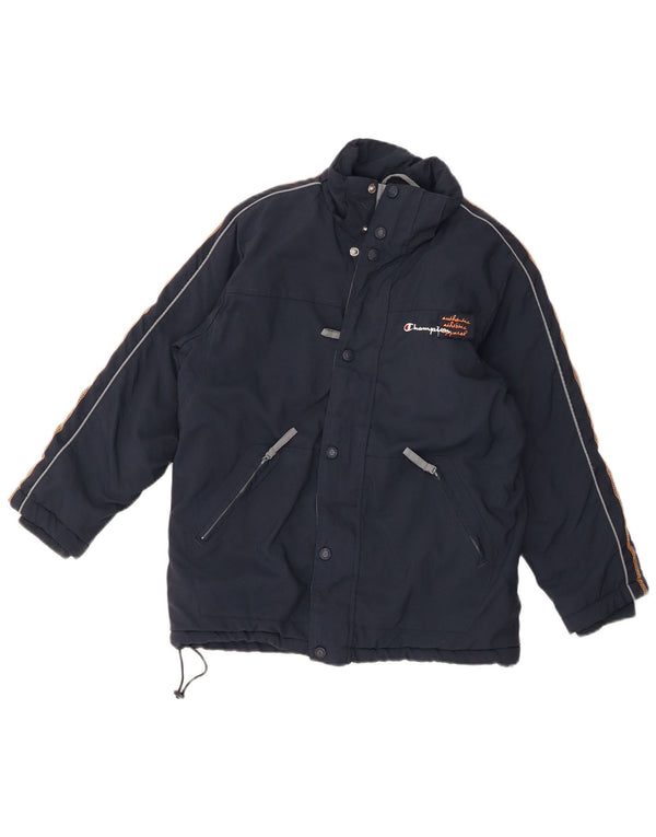 Champion Boys Windbreaker Jacket 9-10 Years Medium  Navy Blue Polyamide
