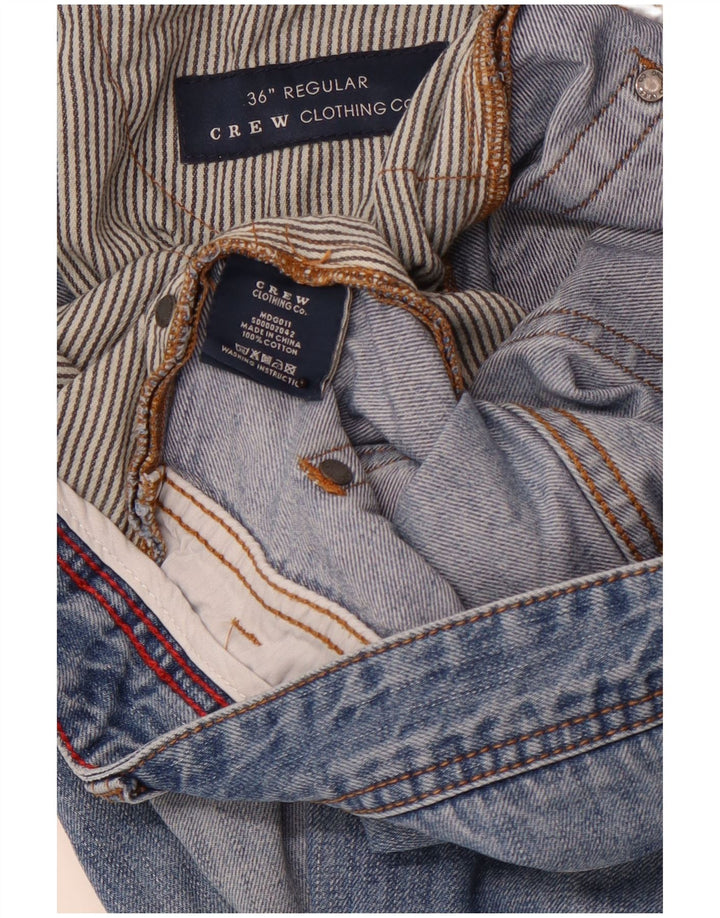 CREW CLOTHING Mens Straight Jeans W36 L31 Blue Cotton