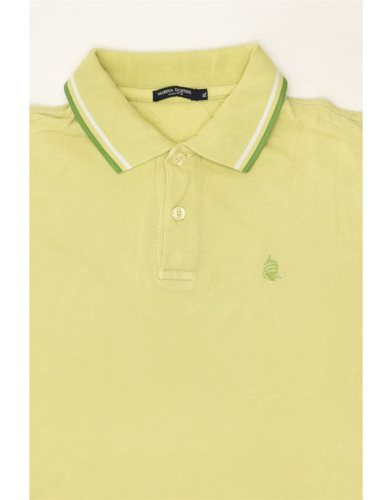 MARINA YACHTING Mens Polo Shirt XL Yellow Cotton | Vintage Marina Yachting | Thrift | Second-Hand Marina Yachting | Used Clothing | Messina Hembry 