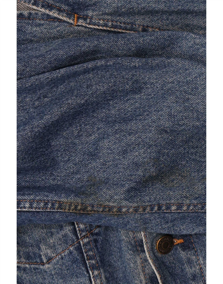 Wampum Mens Denim Jacket UK 44 2XL Blue