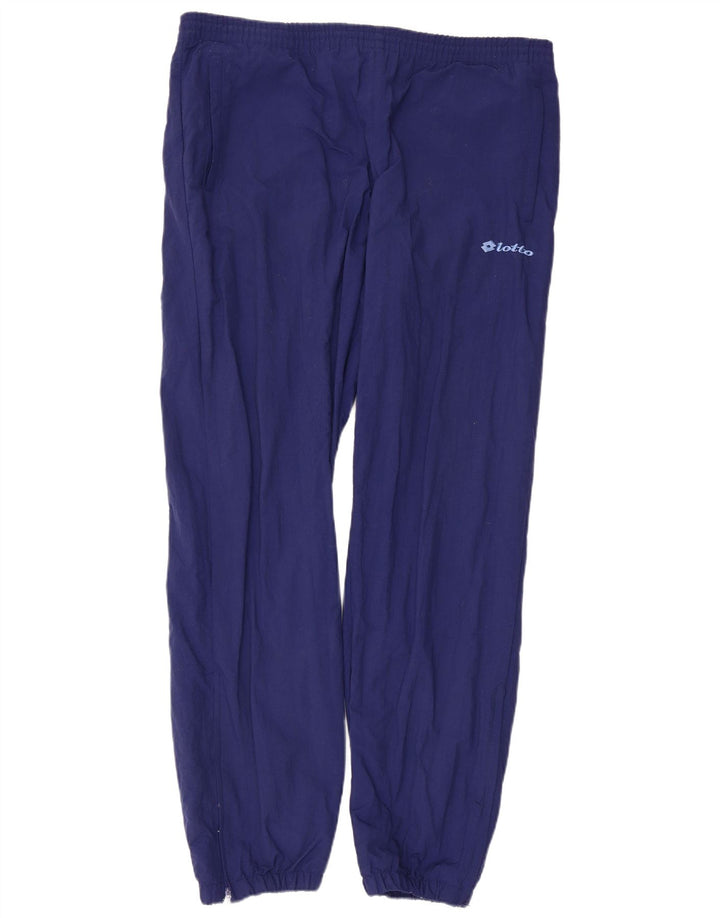 LOTTO Mens Tracksuit Trousers Joggers XL  Navy Blue Nylon