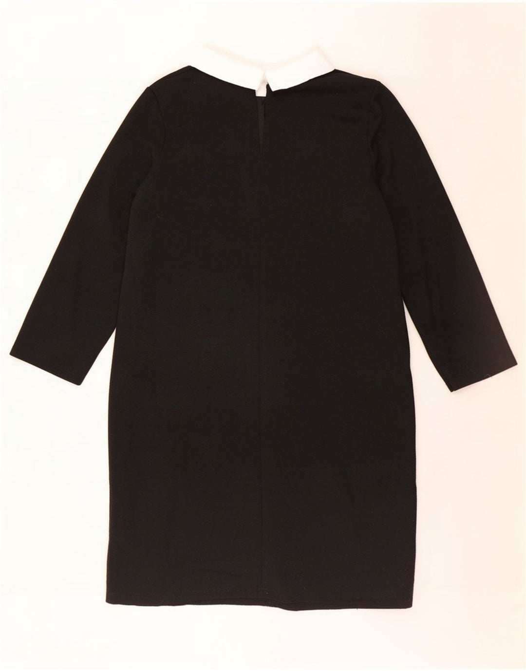 Zara Womens 3/4 Sleeve Shift Dress UK 12 Medium Black Colourblock