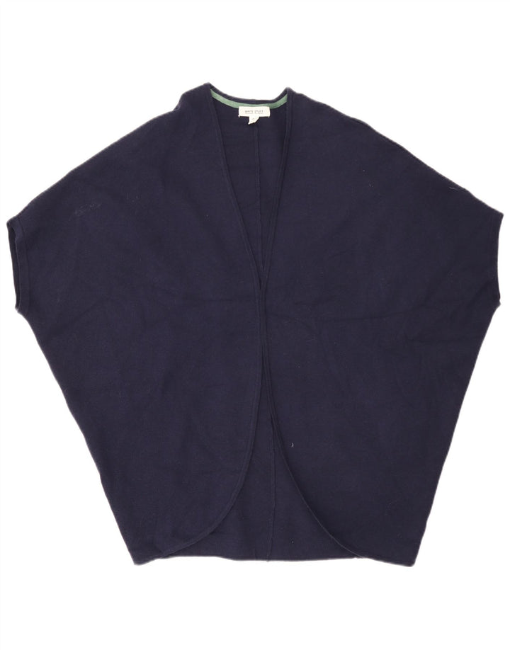 White Stuff Womens Short Sleeve Poncho Cardigan Top UK 8 Small Navy Blue