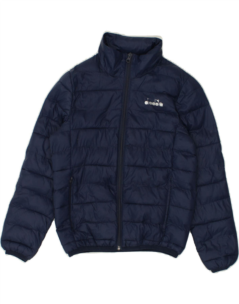 DIADORA Boys Padded Jacket 7-8 Years Navy Blue Polyester | Vintage Diadora | Thrift | Second-Hand Diadora | Used Clothing | Messina Hembry 