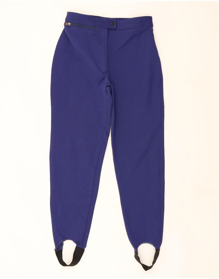 Elviana Womens Stirrup Windbreaker Trousers IT 46 Large Blue Polyamide