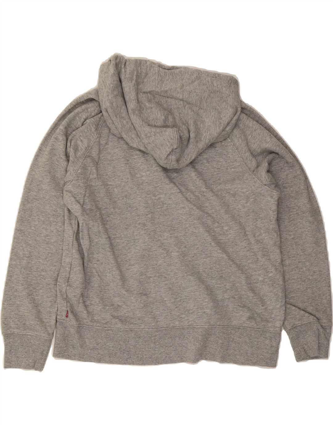 LEVI'S Womens Graphic Hoodie Jumper UK 14 Medium Grey Cotton Vintage Levi's and Second-Hand Levi's from Messina Hembry 