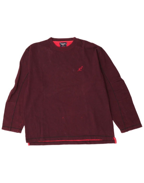 AUSTRALIAN L'ALPINA Mens Top Long Sleeve Medium Maroon Cotton