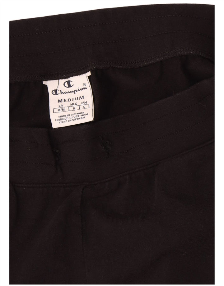 Champion Womens Graphic Sport Shorts UK 14 Medium Black