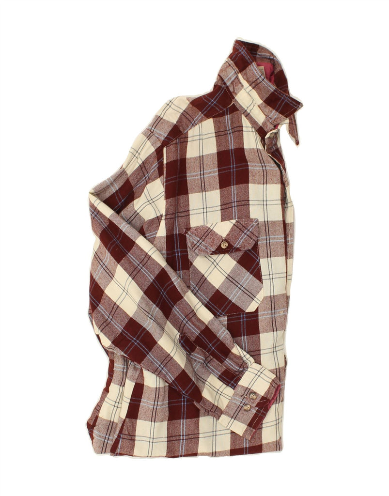 VINTAGE Mens Flannel Shirt Large Burgundy Check Acrylic | Vintage Vintage | Thrift | Second-Hand Vintage | Used Clothing | Messina Hembry 