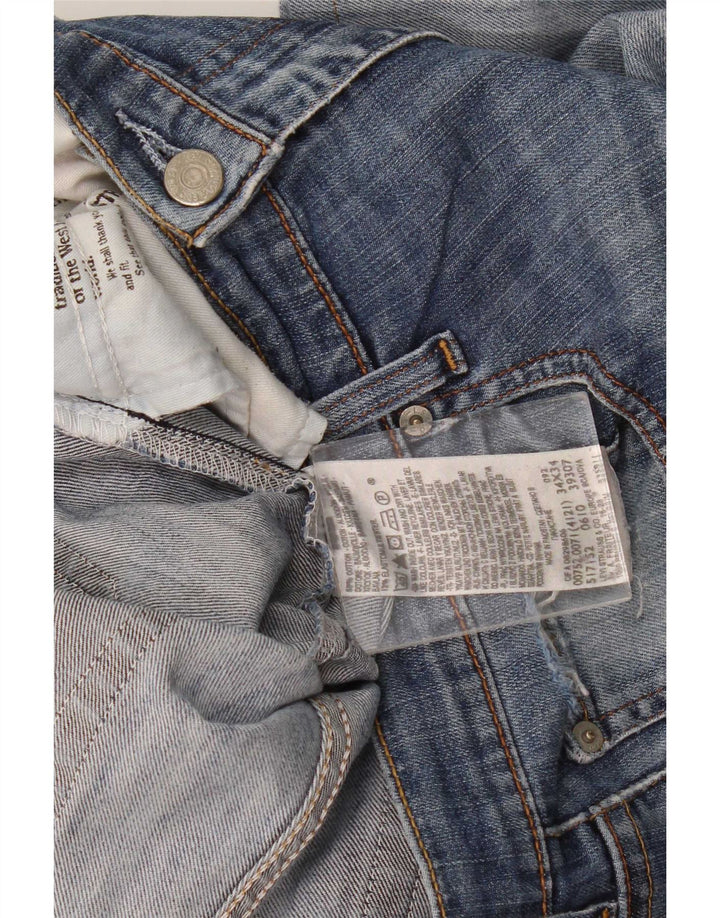 Levi's Womens 752 Distressed Denim Shorts Large W34 Blue Cotton