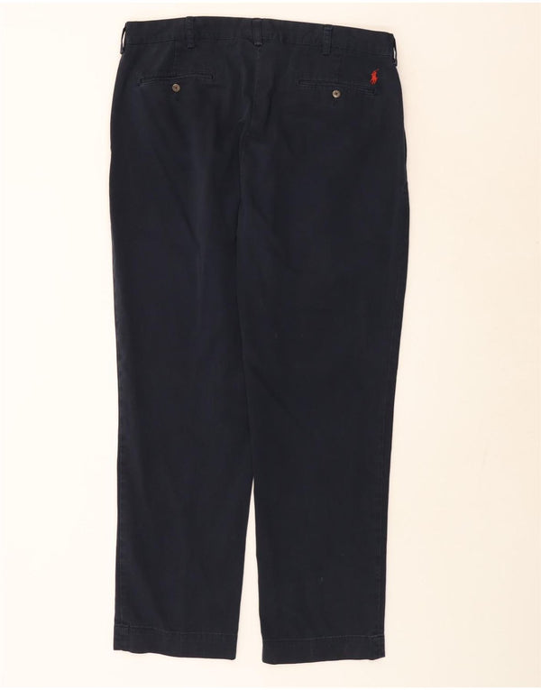 POLO RALPH LAUREN Mens Pegged Chino Trousers W38 L32 Navy Blue Cotton