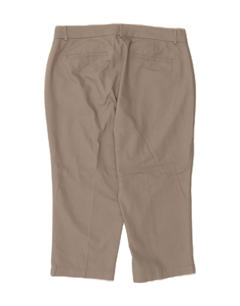 DOCKERS Womens Straight Capri Trousers US 10 Large W34 L20 Grey Cotton Vintage Dockers and Second-Hand Dockers from Messina Hembry 