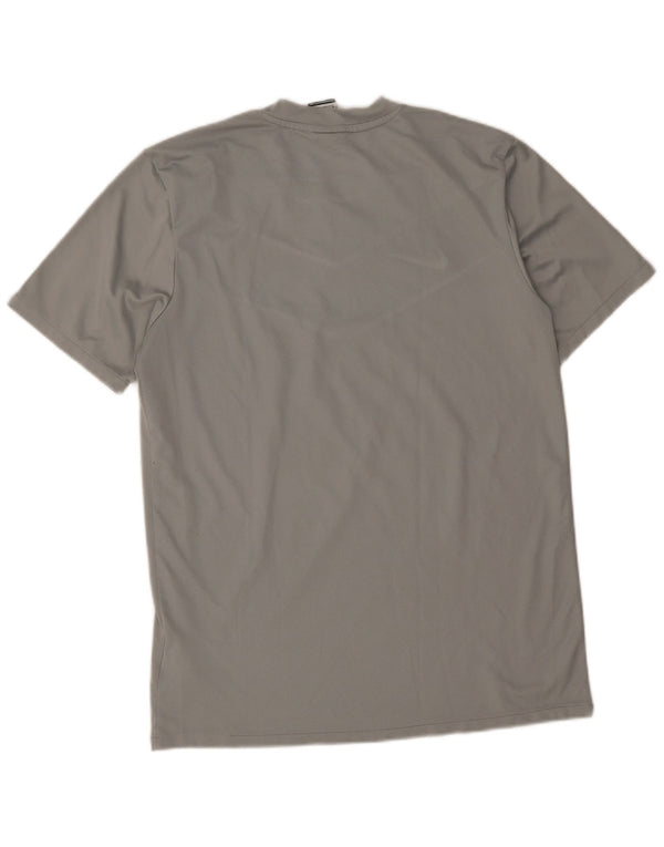 Nike Mens Dri Fit T-Shirt Top Medium Grey Colourblock Polyester