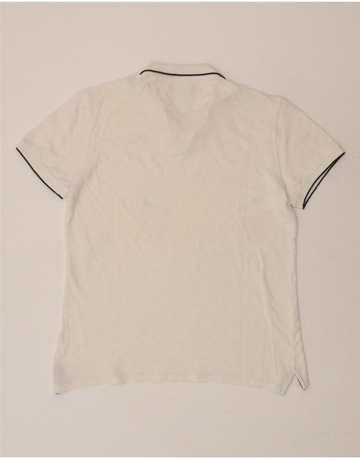 Massimo Dutti Mens Polo Shirt Large White