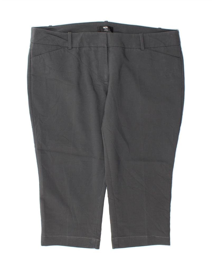 MOSSIMO Womens Straight Capri Trousers US 16 2XL W40 L20 Grey Cotton Vintage Mossimo and Second-Hand Mossimo from Messina Hembry 