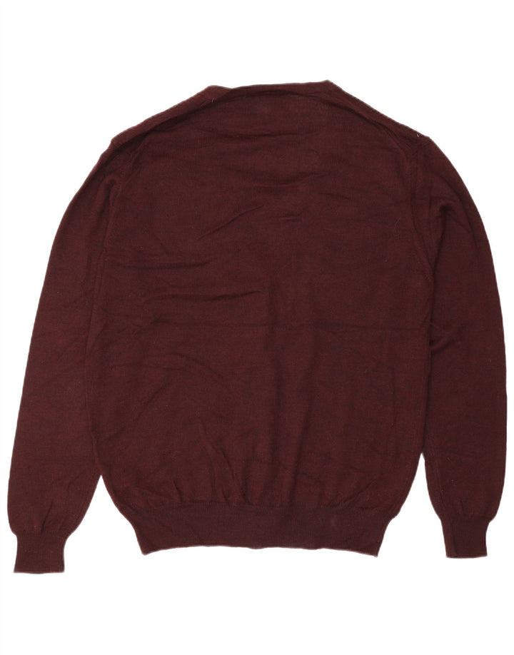 Marks & Spencer Mens Cardigan Sweater Medium Burgundy Acrylic