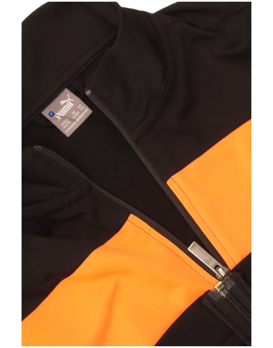 Puma Boys Tracksuit Top Jacket 15-16 Years Black Colourblock