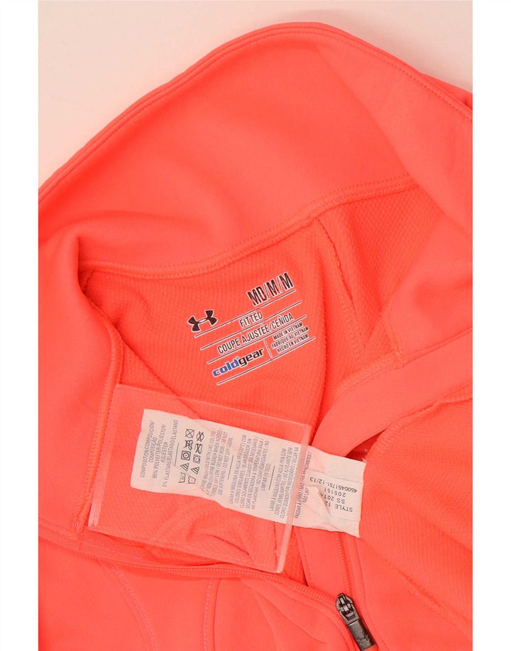 Under Armour Womens Fitted Pullover Tracksuit Top UK 12 Medium Pink