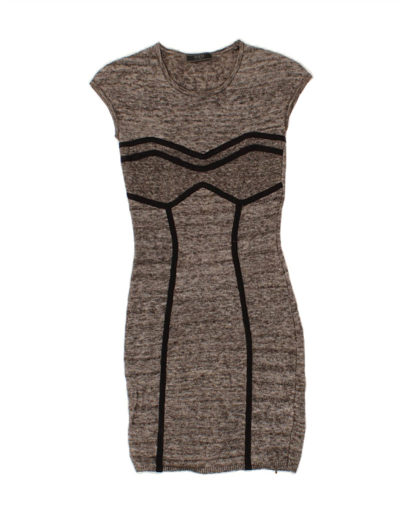 GUESS Womens Knit Bodycon Dress UK 6 Small Grey | Vintage Guess | Thrift | Second-Hand Guess | Used Clothing | Messina Hembry 