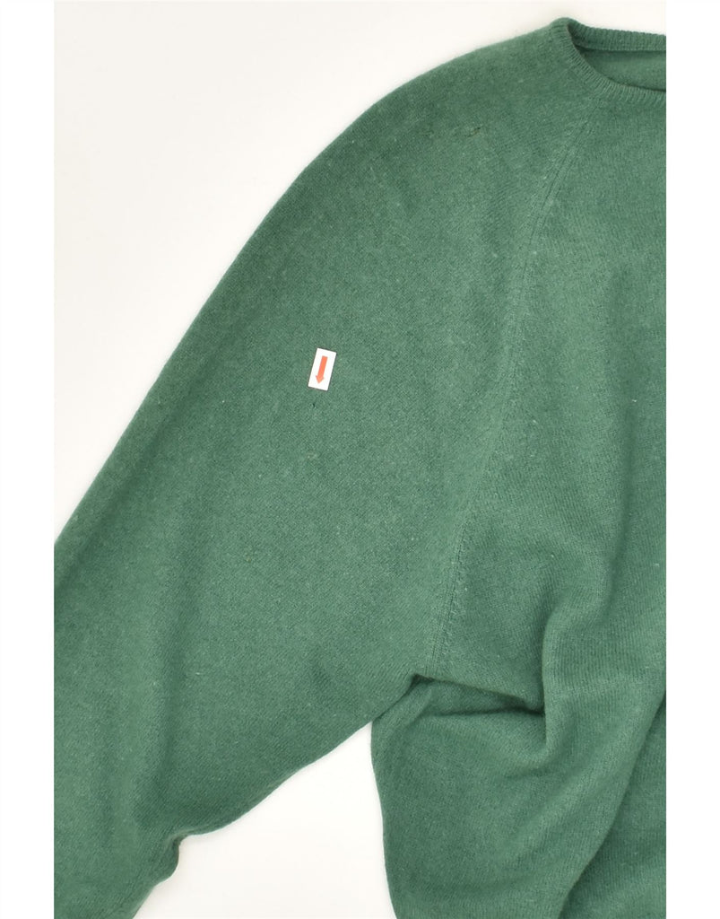 BENETTON Womens Boat Neck Jumper Sweater IT 52 2XL Green Wool | Vintage Benetton | Thrift | Second-Hand Benetton | Used Clothing | Messina Hembry 