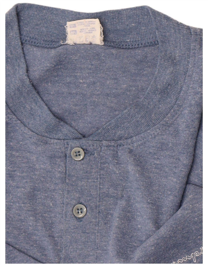 Champion Mens T-Shirt Top XL Blue Flecked Cotton