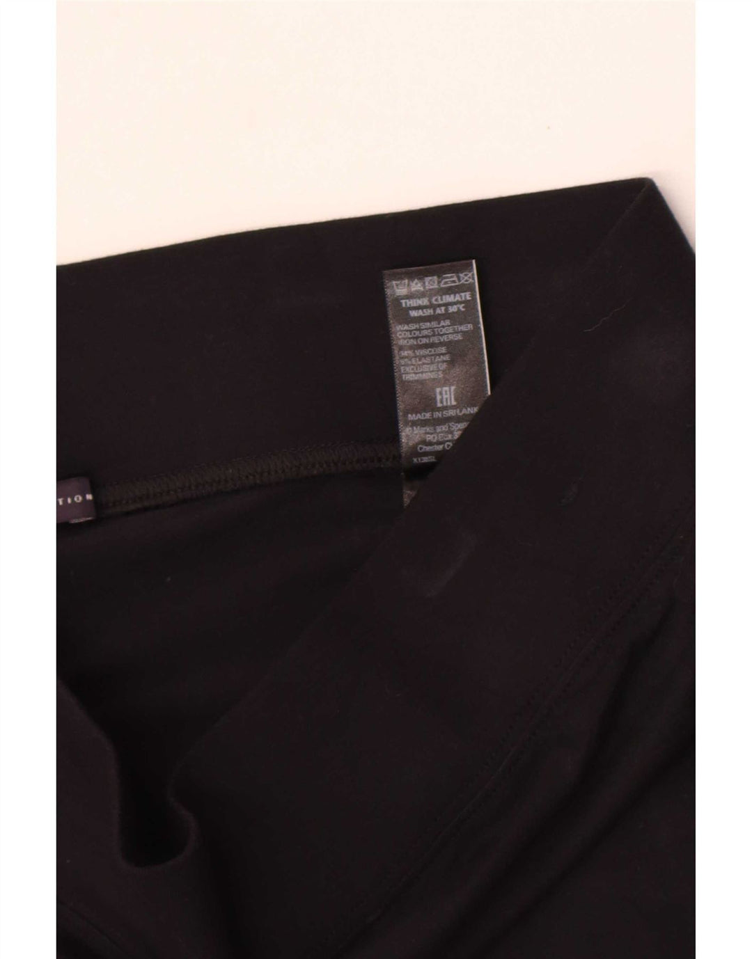 Marks & Spencer Womens Leggings UK 14 Large Black Viscose
