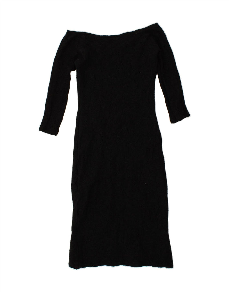 GIANFRANCO FERRE Womens 3/4 Sleeve Off Shoulder Dress UK 6 XS Black | Vintage Gianfranco Ferre | Thrift | Second-Hand Gianfranco Ferre | Used Clothing | Messina Hembry 