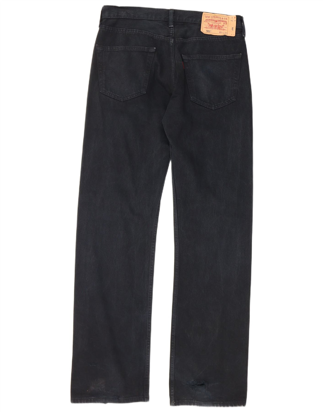 LEVI'S Mens 501 Straight Jeans W31 L34 Navy Blue