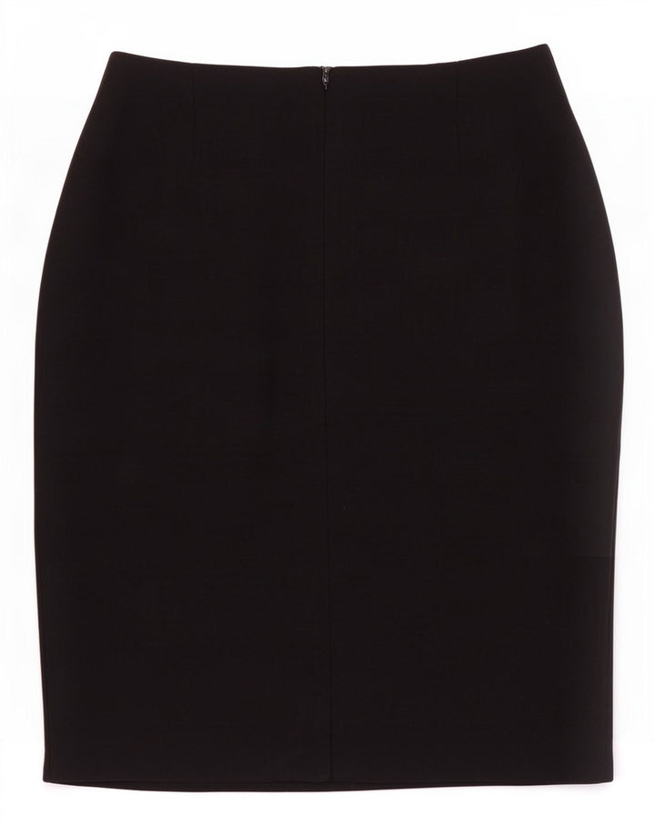 Marks & Spencer Womens Pencil Skirt UK 14 Medium W28 Black Viscose