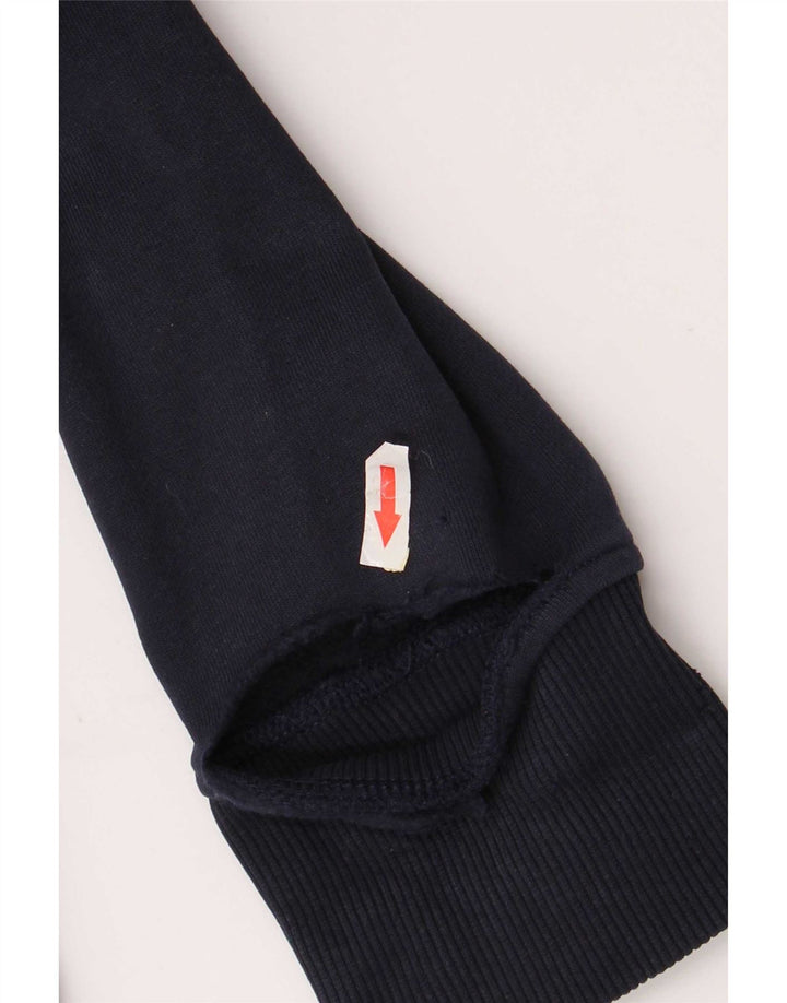 Gant Mens Hoodie Jumper Large Navy Blue Cotton