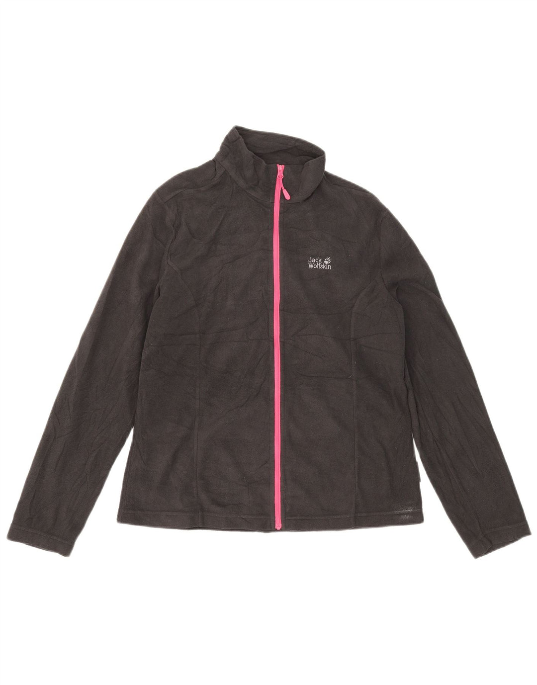 Jack Wolfskin Womens Fleece Jacket UK 14/16 Large Black Polyester