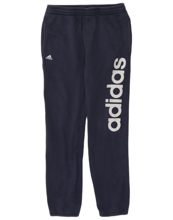 Adidas Mens Climalite Graphic Tracksuit Trousers Joggers Medium Navy Blue