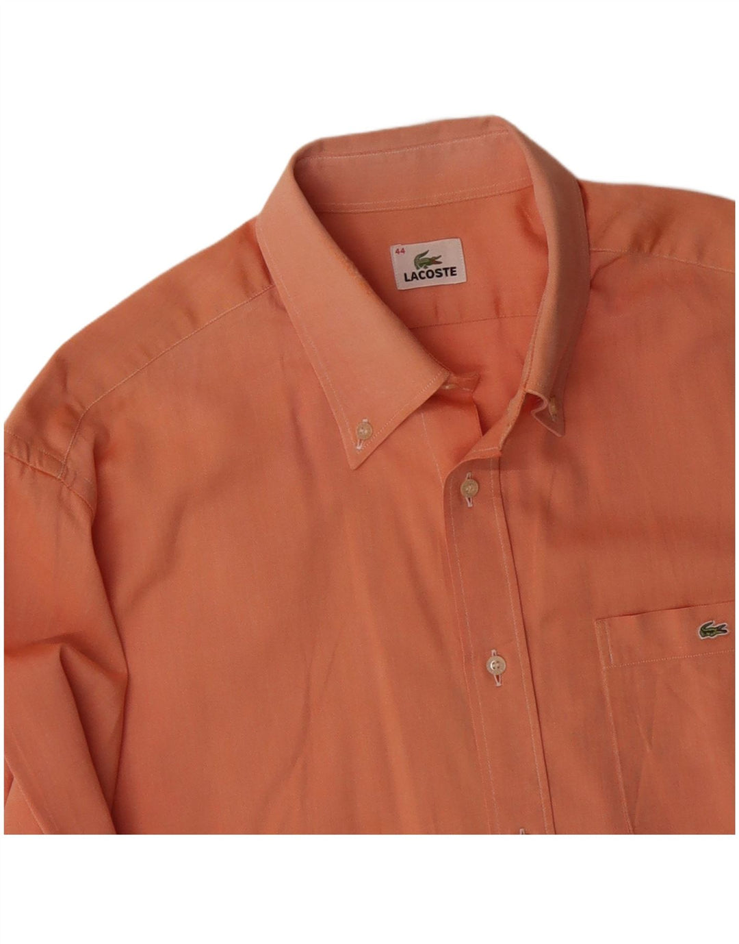 LACOSTE Mens Shirt Size 44 XL Orange Cotton