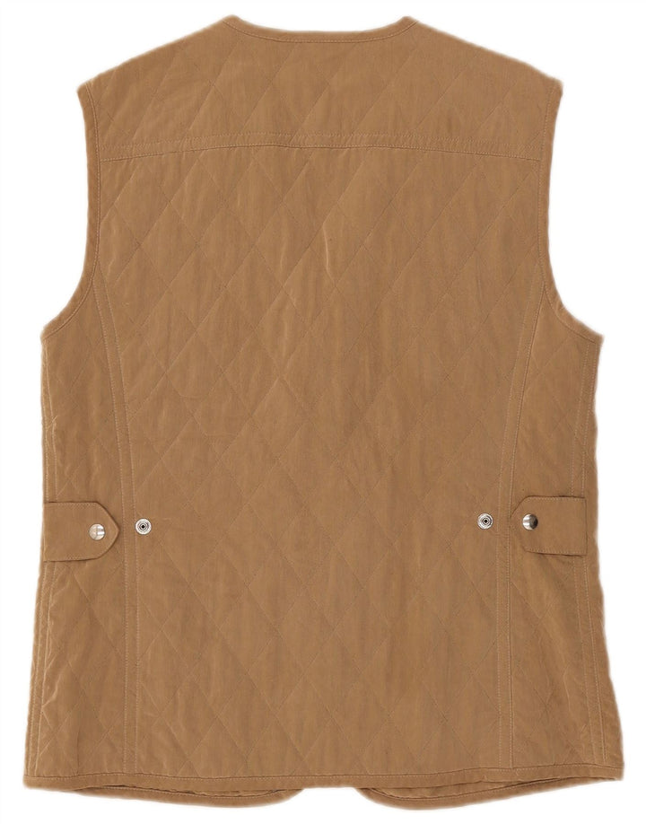 Allegri Womens Quilted Gilet UK 14 Medium Beige