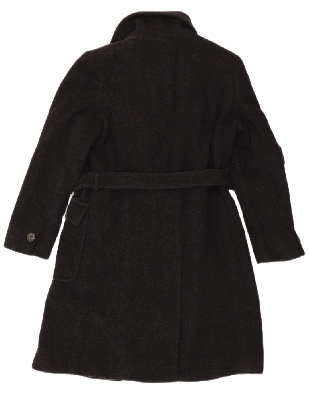 Max & Co. Womens Oversized Double Breasted Coat UK 10 Small Black Wool