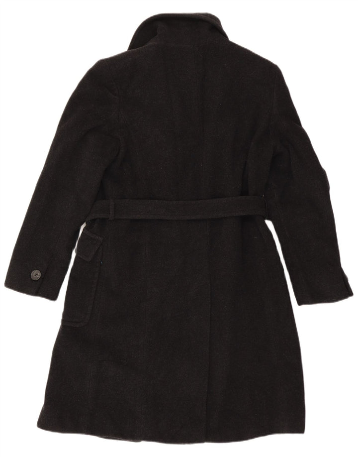 Max & Co. Womens Oversized Double Breasted Coat UK 10 Small Black Wool