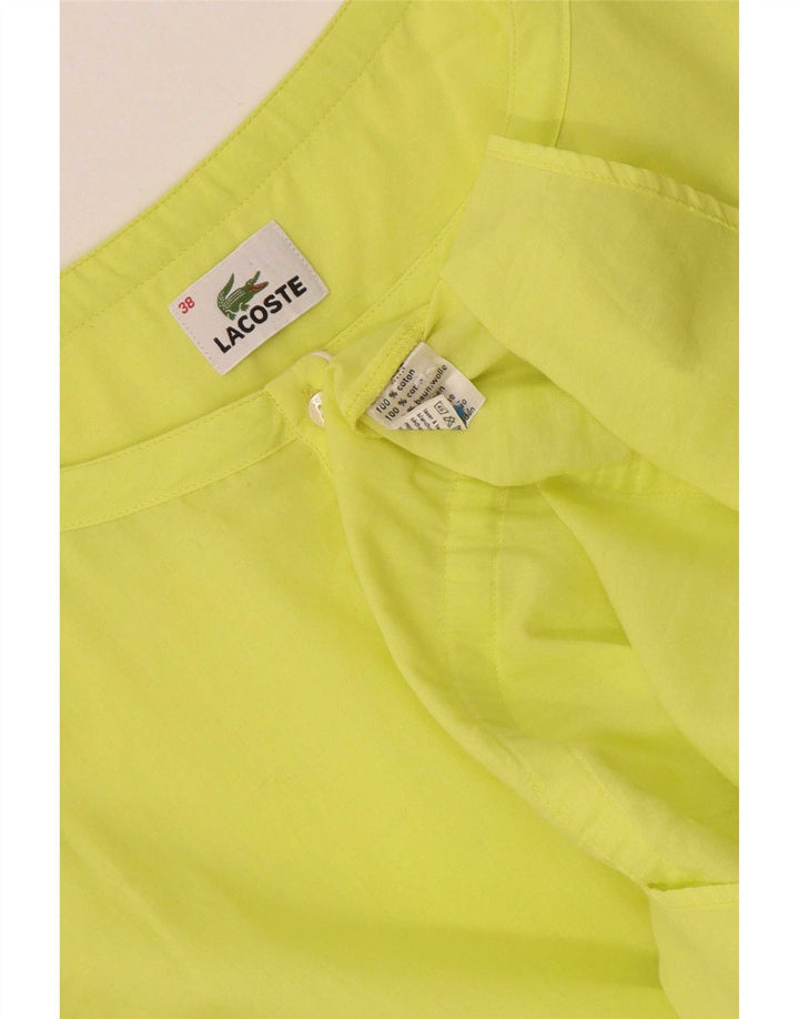 Lacoste Womens 3/4 Sleeve Tunic Top Size 38 Medium Yellow Cotton