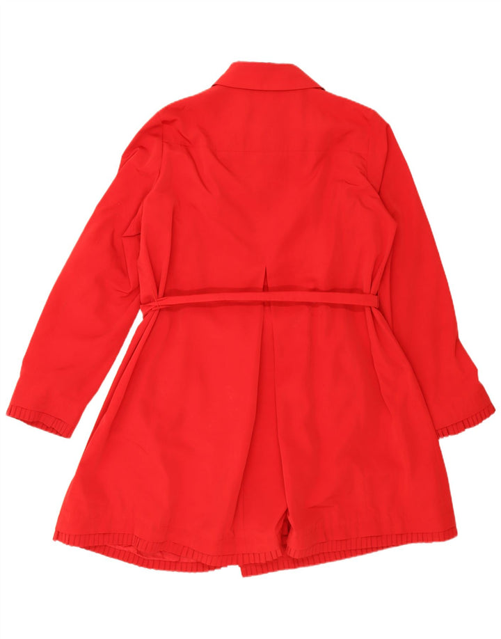 Marina Rinaldi Womens Double Breasted Trench Coat UK 16 Large Red