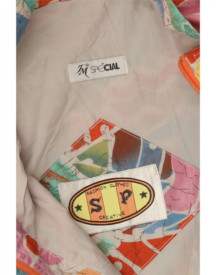 Vintage Womens Windbreaker Jacket UK 14 Medium Multicoloured Geometric