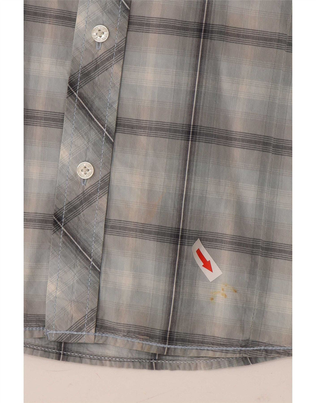 Lee Mens Short Sleeve Shirt XL Blue Check