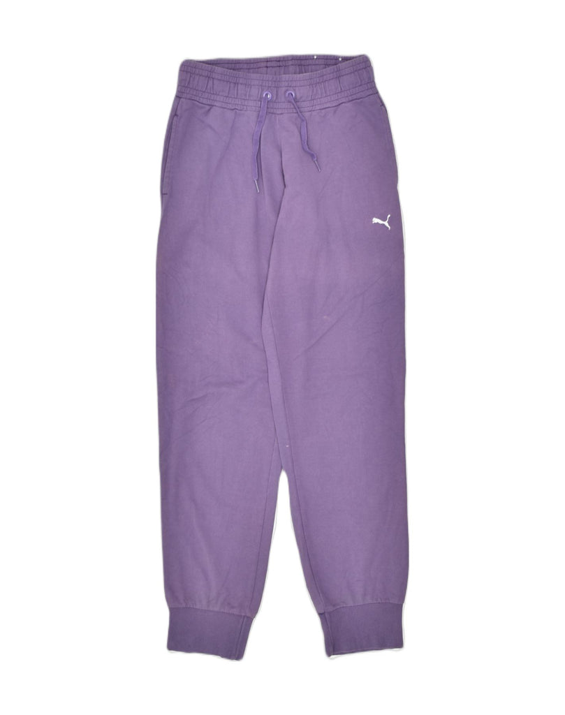 PUMA Womens Tracksuit Trousers Joggers UK 10 Small Purple Cotton | Vintage | Thrift | Second-Hand | Used Clothing | Messina Hembry 